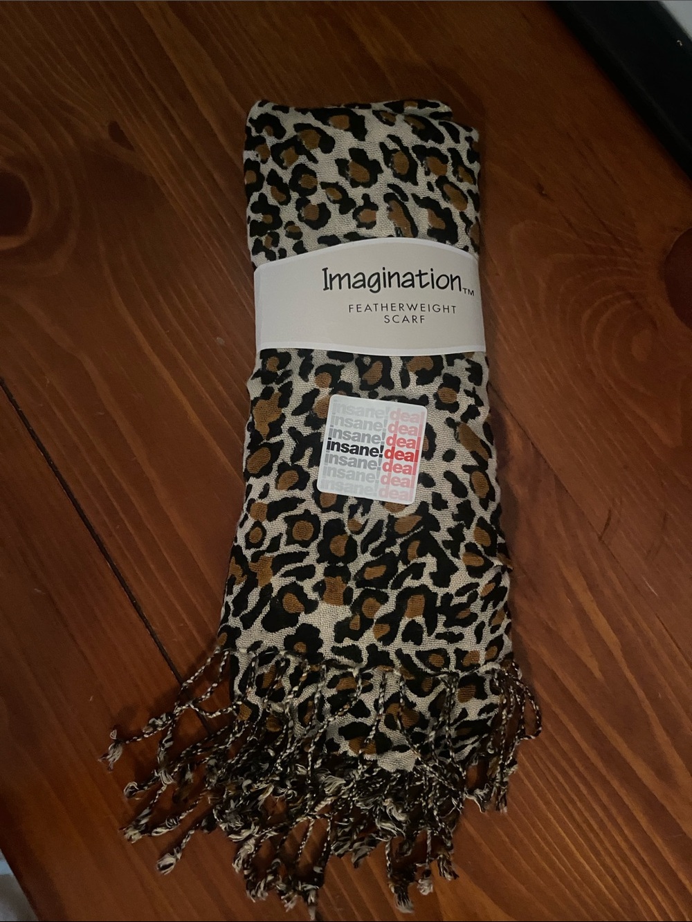 Leopard Print Scarf - Brown/Black/White